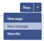 Creating a subpage