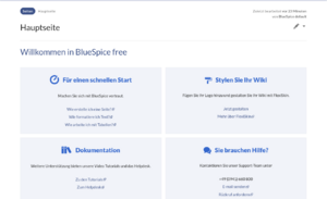 BlueSpice start page