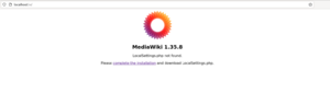 MediaWiki setup page php error